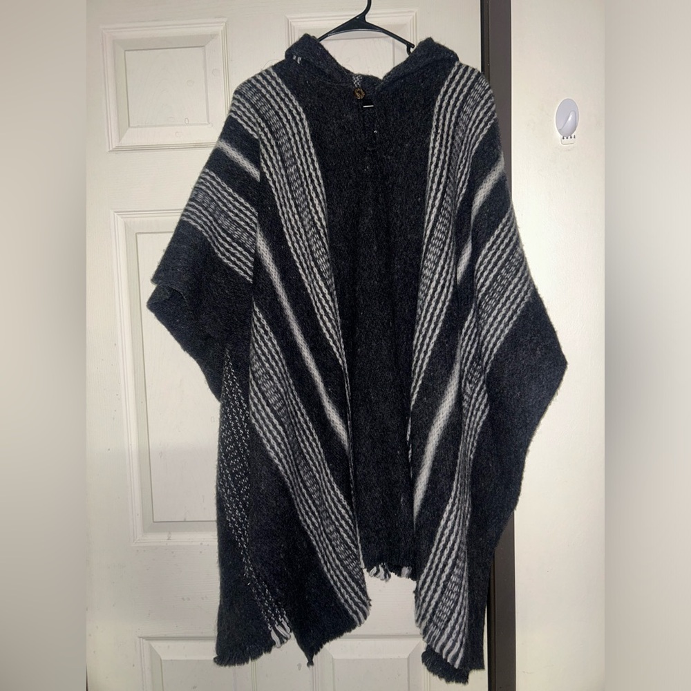 Llama Wool Handwoven Poncho